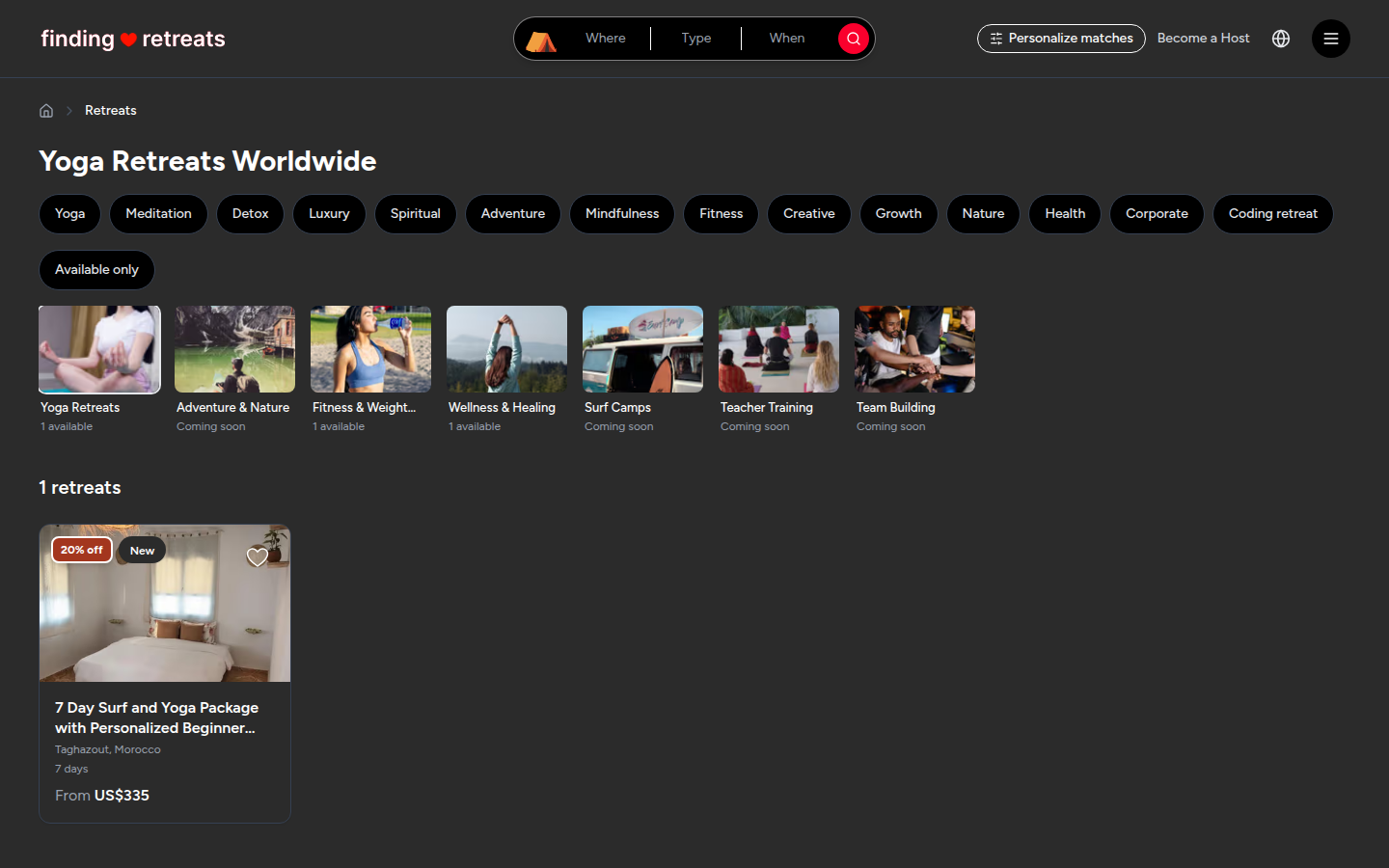 A collection open on the results page (desktop)