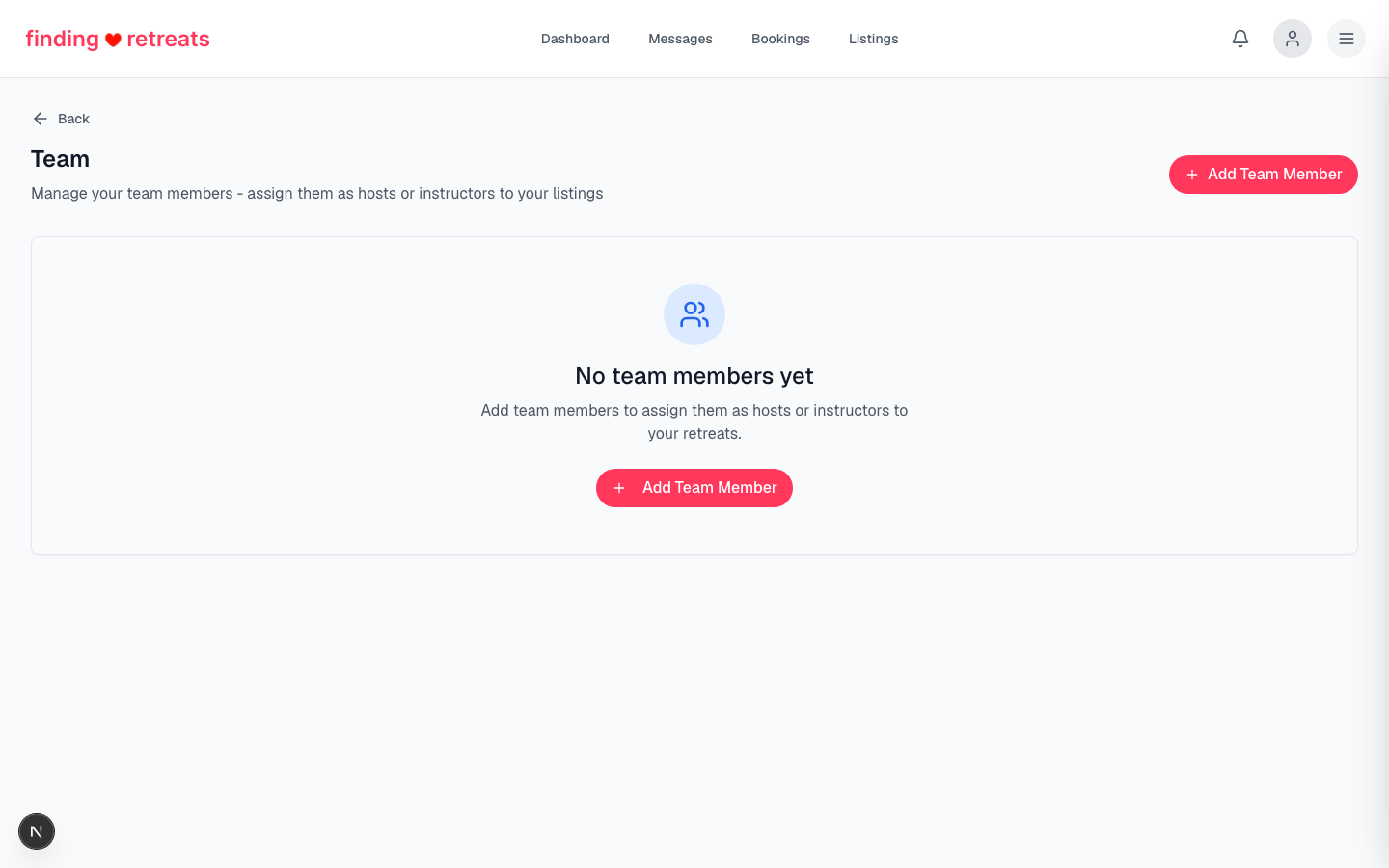 The Team access page listing everyone with access and their role