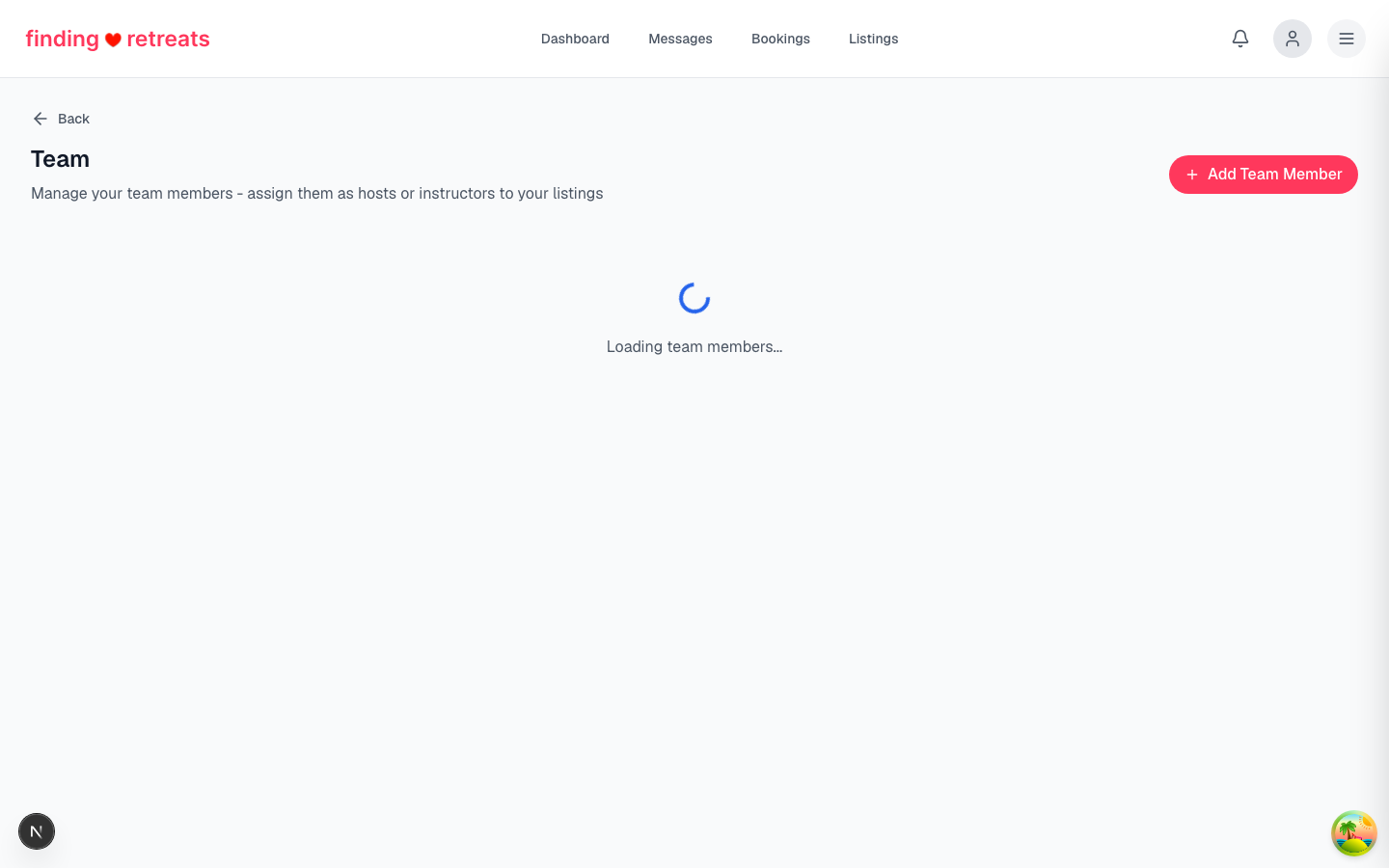 The Team access page with the remove button next to each team member